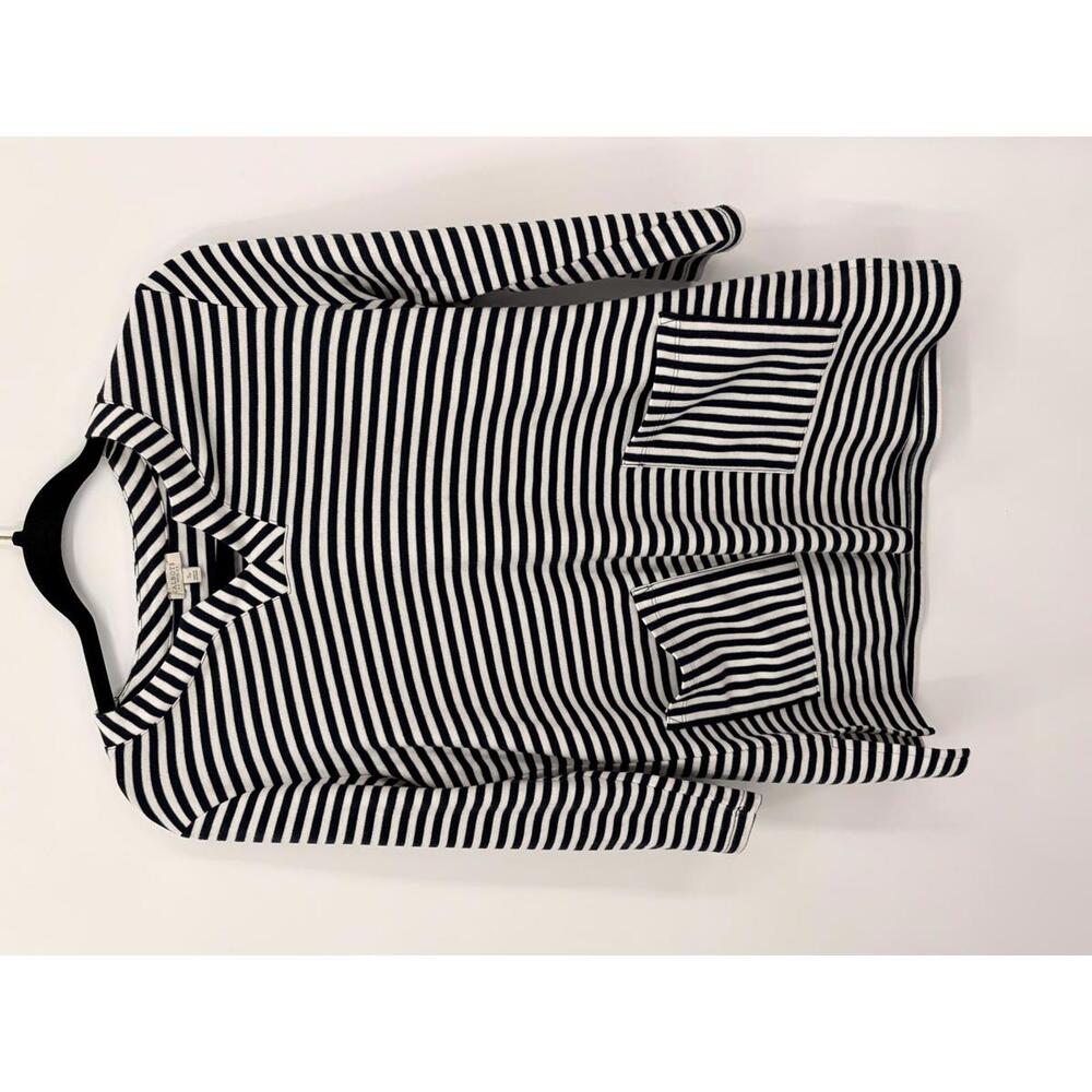Navy‎ White Striped Tunic Top Size XS Cotton Blend